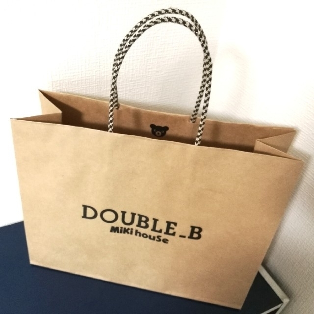 DOUBLE.B(ダブルビー)のミキハウス　DOUBLE.B　ダブルビー　ショッパー　紙袋 レディースのバッグ(ショップ袋)の商品写真