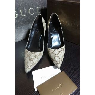 グッチ(Gucci)のグッチ バンブーパンプス キャンバス(ハイヒール/パンプス)