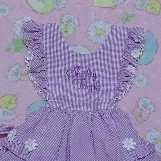 Shirley Temple(シャーリーテンプル)のシャーリーテンプル 紫サロペット 90 キッズ/ベビー/マタニティのキッズ服女の子用(90cm~)(その他)の商品写真