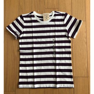 ムジルシリョウヒン(MUJI (無印良品))の★新品未使用タグ付き★無印良品 ボーダーTシャツ150 小柄女性にも(Tシャツ/カットソー)