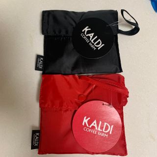 カルディ(KALDI)のカルディ　エコバッグ　赤黒(エコバッグ)