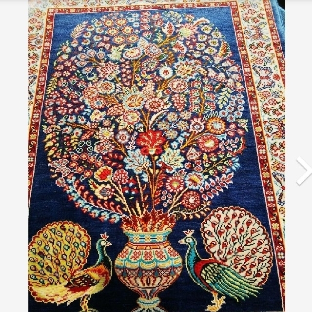 トルコ製手織り シルクヘレケ絨毯