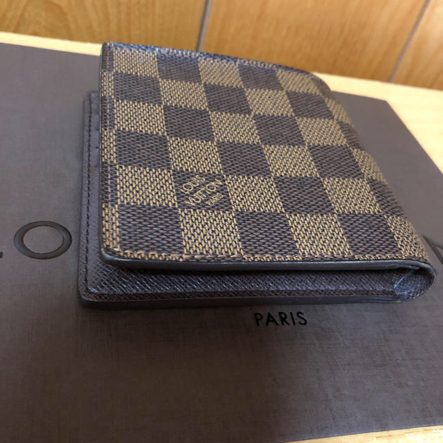 LOUIS VUITTON - ポルトフォイユ・マルコ N61675 ダミエ エベヌ 二つ折り財布 メンズの通販 by ひな's shop