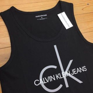 カルバンクライン(Calvin Klein)の新品【メンズM】★カルバンクライン★人気のロゴプリントタンクトップ/黒(タンクトップ)