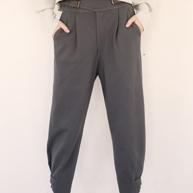 Double Belted Pants  チャコール