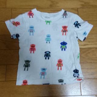 エイチアンドエム(H&M)のH&M 2-4Y Tシャツ ロボット 白 ホワイト(Tシャツ/カットソー)