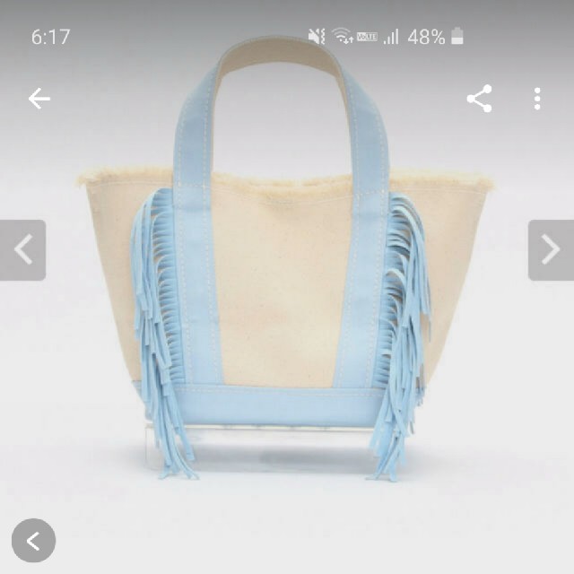 Ron Herman(ロンハーマン)のayako bag スカイブルー レディースのバッグ(トートバッグ)の商品写真