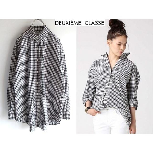 DEUXIEME CLASSE(ドゥーズィエムクラス)の桜どん様専用　ドゥーズィエムクラス チェック ビッグシャツ F ゆったり ワイド レディースのトップス(シャツ/ブラウス(長袖/七分))の商品写真