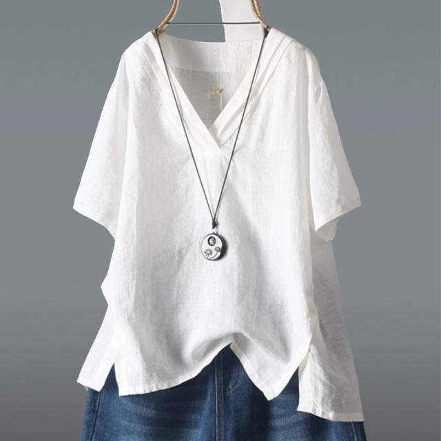 レディース  大きいサイズ  女の子  カットソー  Tシャツ ゆったり レディースのトップス(Tシャツ(半袖/袖なし))の商品写真