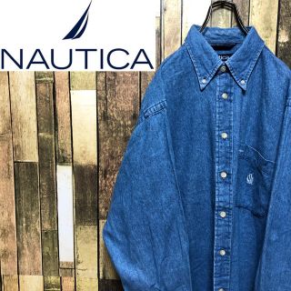 ノーティカ(NAUTICA)のt.shio様専用【ノーティカ】ワンポイント刺繍ロゴポケットデニムシャツ 90s(シャツ)