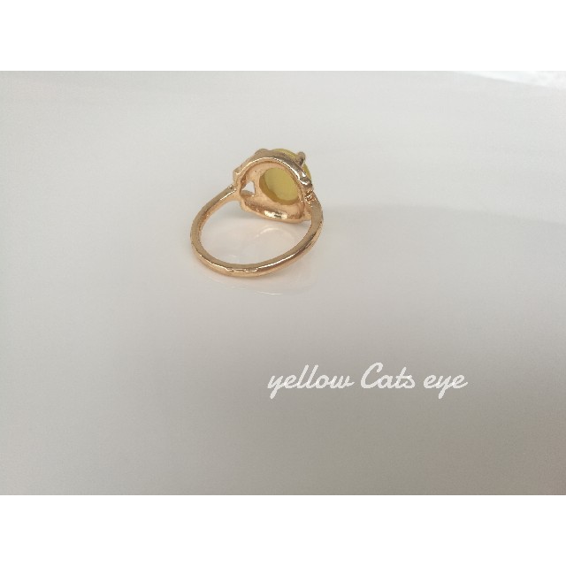 セール☆『yellow Cats eye』のオットマンスタイルリング レディースのアクセサリー(リング(指輪))の商品写真
