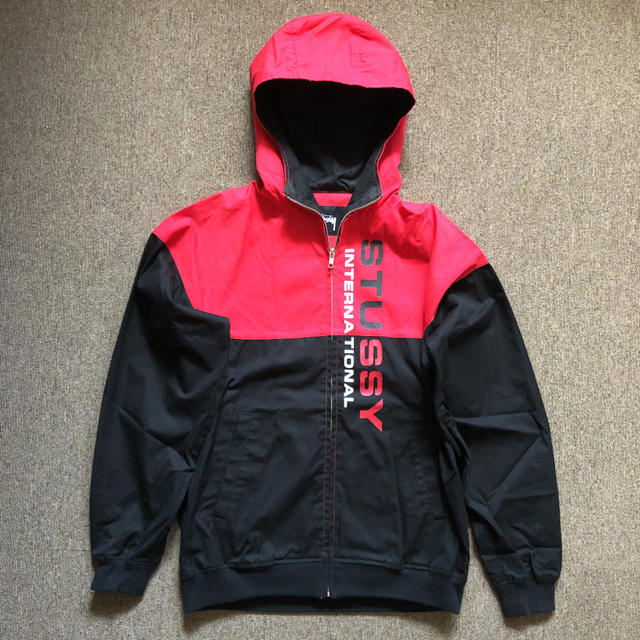 STUSSY ジャケット 赤黒 S