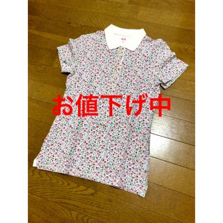 ユニクロ(UNIQLO)のUNIQLO 花柄　ポロシャツ(ポロシャツ)