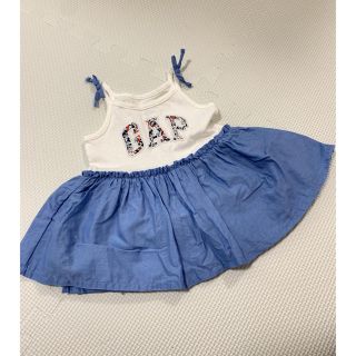 ベビーギャップ(babyGAP)の＊あい様専用＊GAP ベビー　ノースリーブ　ワンピース　インナー付き　リボン(ワンピース)