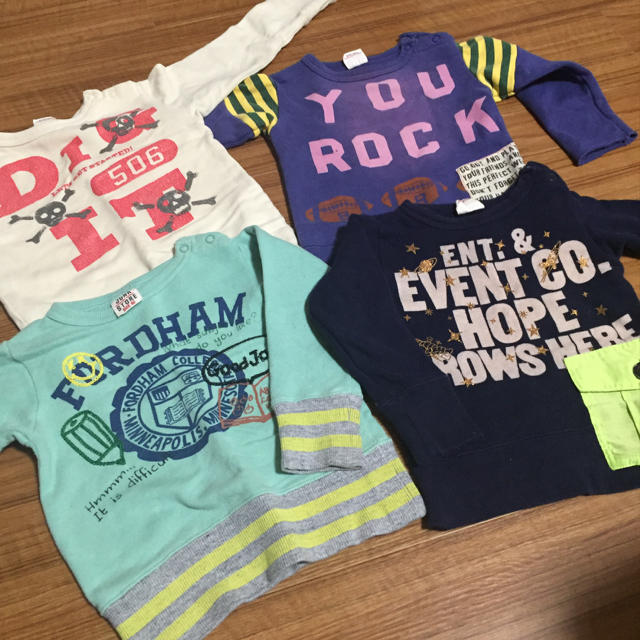 JUNK STORE(ジャンクストアー)のJUNK♡トレーナーセット90 キッズ/ベビー/マタニティのキッズ服男の子用(90cm~)(Tシャツ/カットソー)の商品写真