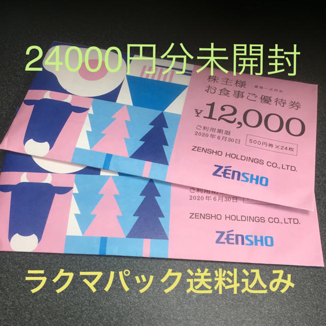 ゼンショー 株主優待券 24000円分 - www.nigerianabii.org