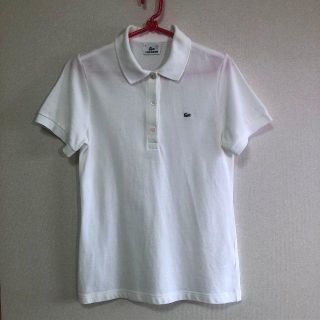 ラコステ(LACOSTE)のラコステ lacoste半袖ポロシャツ ホワイト女性用(ポロシャツ)