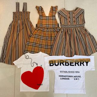 バーバリー(BURBERRY) 子供 ワンピース(女の子)（ストライプ）の通販 ...