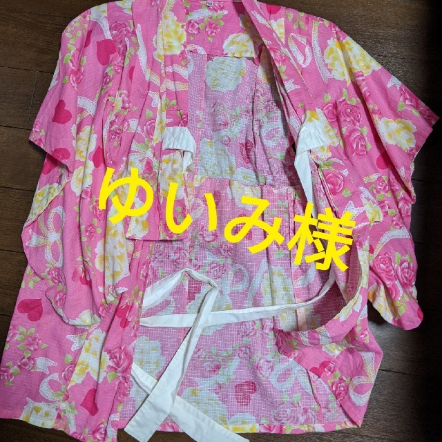 子供ゆかた　110 キッズ/ベビー/マタニティのキッズ服女の子用(90cm~)(甚平/浴衣)の商品写真