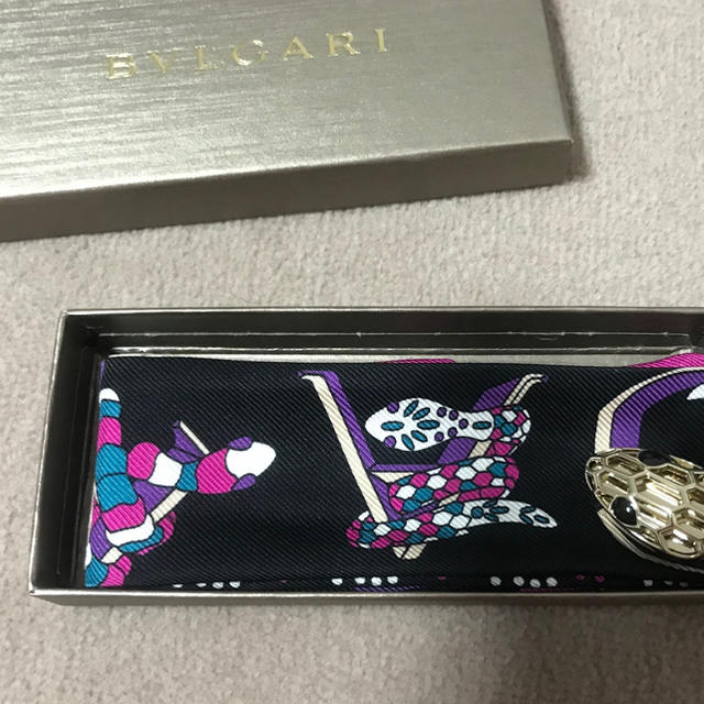 下げ中 BVLGARI ブルガリ ツイリー スカーフ リング付き 未使用 美品