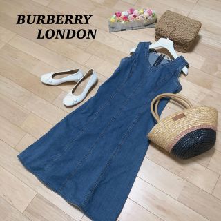 バーバリー(BURBERRY)のバーバリーロンドン　Aラインデニムワンピース(ひざ丈ワンピース)