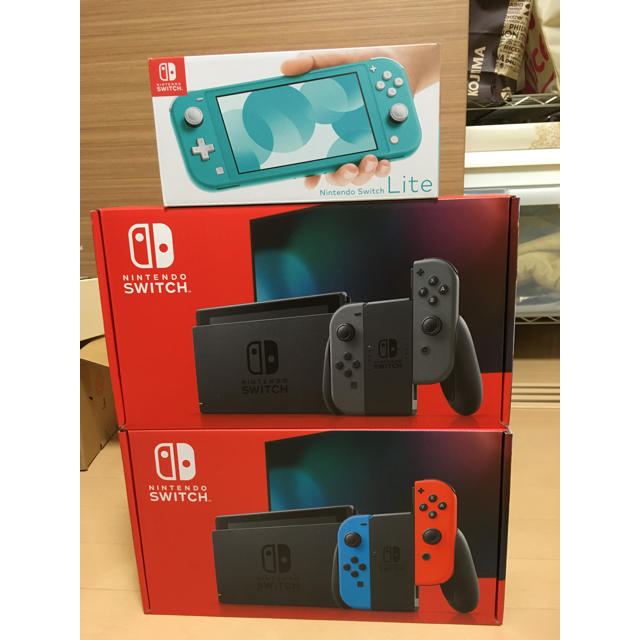 未開封 Switch ネオン グレー lite ターコイズ 3台セット