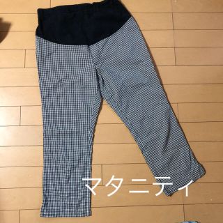 マタニティ チェックパンツ M(マタニティボトムス)