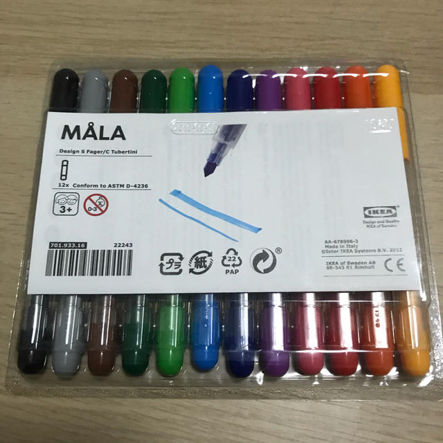 IKEA(イケア)のIKEA カラー フェルト ペン / MALA モーラ インテリア/住まい/日用品の文房具(ペン/マーカー)の商品写真