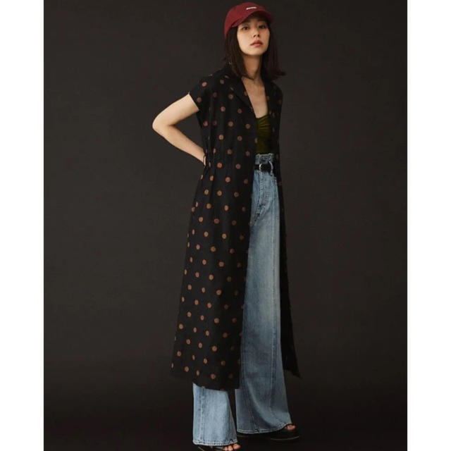 moussy(マウジー)のmoussy dot shirt dress レディースのワンピース(ロングワンピース/マキシワンピース)の商品写真