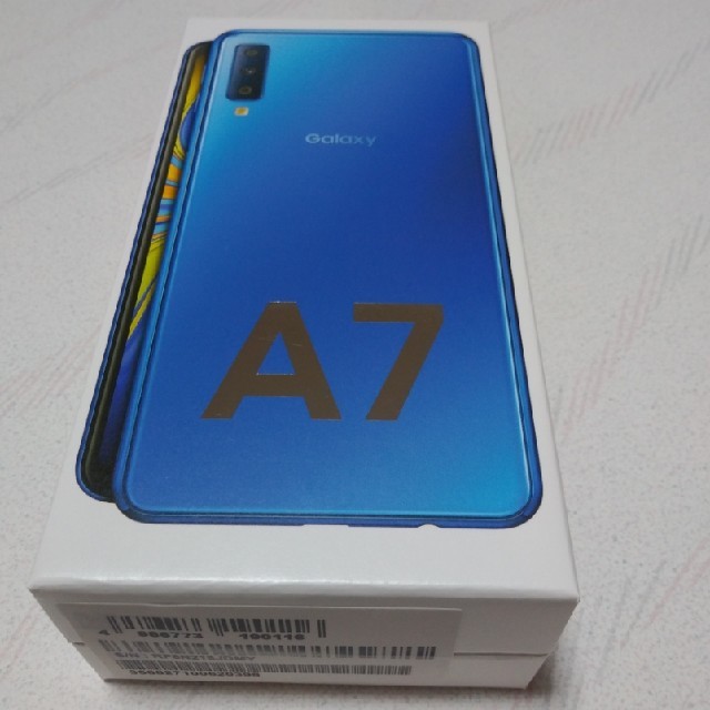 新品未開封 スマホ ギャラクシー A7 ブルー Galaxy A7の通販 by まりも's shop｜ラクマ