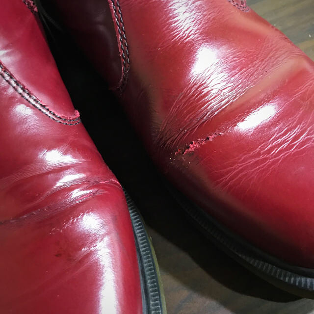 Dr.Martens ブーツ サイドゴア チェルシーブーツ　赤