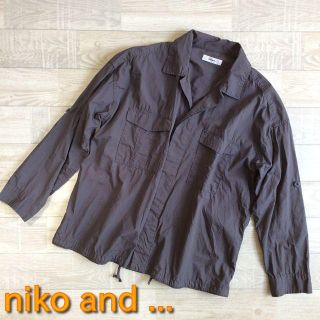 ニコアンド(niko and...)の【ニコアンド】綿100％ 長袖シャツ ダークグレー フリーサイズ 春夏服(シャツ/ブラウス(長袖/七分))