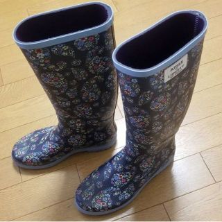 エーグル(AIGLE)のAIGLE レインブーツ 35 ラバー ネイビーペーズリー レディース(レインブーツ/長靴)