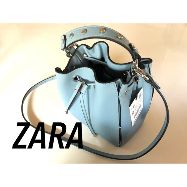 値下げ！新品タグ付き❤︎ZARA/スタッズ付きミニバケットバッグ