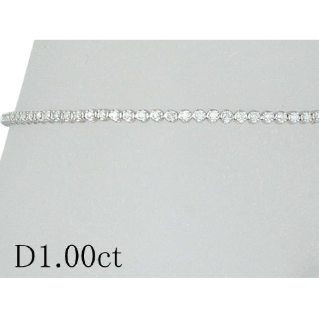 ダイヤモンド  ダイヤ1.00ct  テニス ブレスレット K14