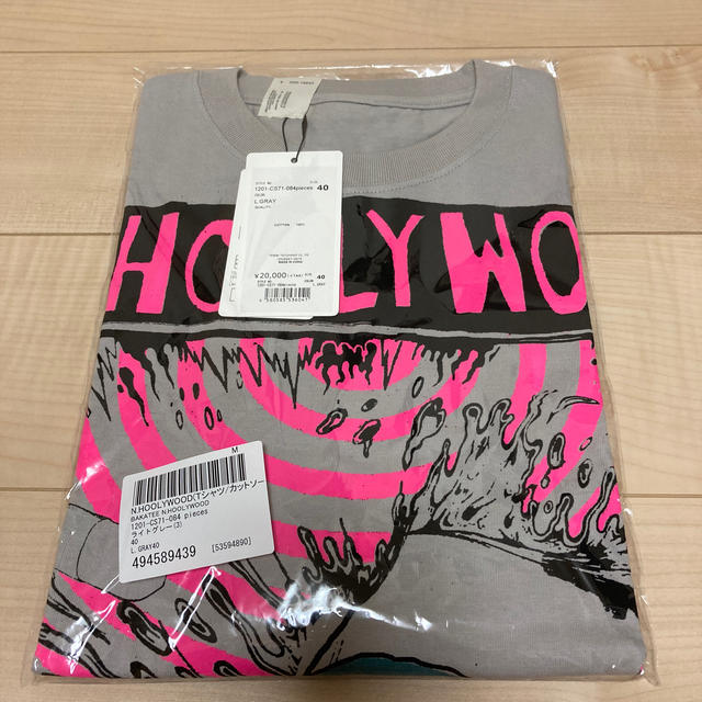 N.HOOLYWOOD(エヌハリウッド)のN.HOOLYWOOD bakateee T-Shirt ライトグレー メンズのトップス(Tシャツ/カットソー(半袖/袖なし))の商品写真