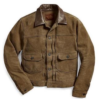 ダブルアールエル(RRL)の新品*RRL*ラフアウトスエード ジャケット*S*レザージャケット　(レザージャケット)