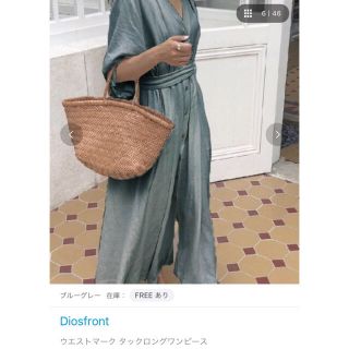 ザラ(ZARA)のゆ様専用☆diosfront ウエストマーク タックロングワンピース(ロングワンピース/マキシワンピース)