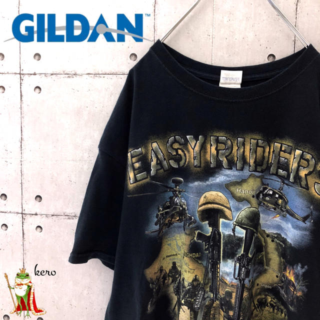 GILDAN(ギルタン)の【超レア】ギルダン プリント Tシャツ EASYRIDERS ミリタリー メンズのトップス(Tシャツ/カットソー(半袖/袖なし))の商品写真