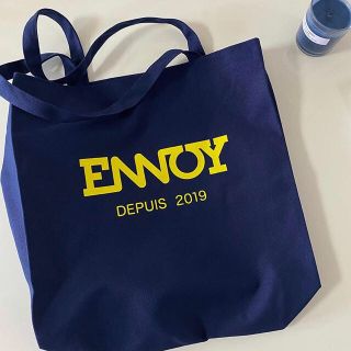 ワンエルディーケーセレクト(1LDK SELECT)の【即完売カラー 紺 黄】ENNOY LOGO TOTE BAG トート バッグ(トートバッグ)