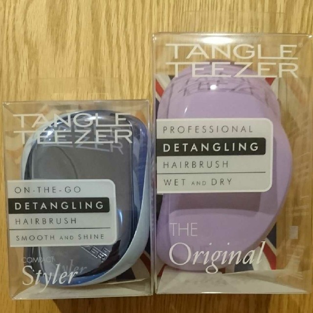 【TANGLE TEEZER】 タングルティーザー ヘアブラシ ２個set コスメ/美容のヘアケア/スタイリング(ヘアブラシ/クシ)の商品写真