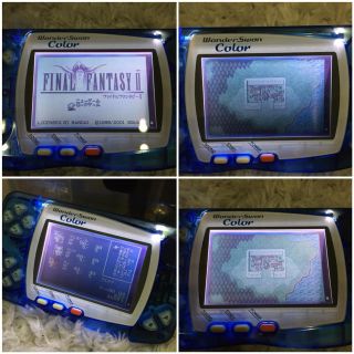 画面美品◇クリスタルブルー◇GBA SPのフロントライト移植ワンダースワンカラー