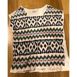 ザラ(ZARA)の【訳あり】ZARA 大特価 激安 カットソー  トップス 刺繍 Ｔシャツ (カットソー(半袖/袖なし))