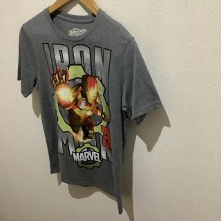 オールドネイビー(Old Navy)のオールドネイビー　アイアンマン3 Tシャツ　タグ付　サイズXS グレー　マーベル(Tシャツ/カットソー(半袖/袖なし))