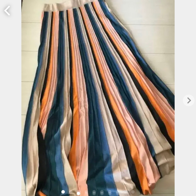 Adam et Rope'(アダムエロぺ)のアダムエロペ　ロングニットプリーツスカート　マルチストライプ レディースのスカート(ロングスカート)の商品写真