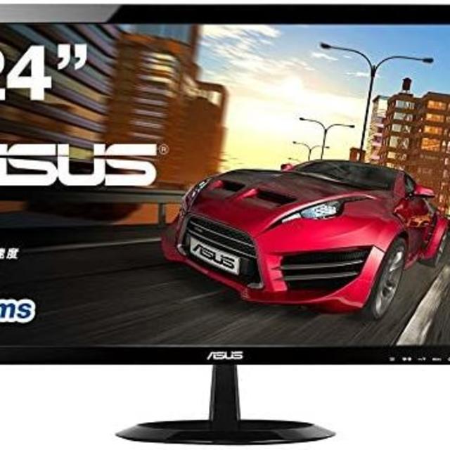 ASUS(エイスース)の【中古】ASUS ゲーミングモニター24型 フルHDディスプレイ　VX248H スマホ/家電/カメラのPC/タブレット(ディスプレイ)の商品写真