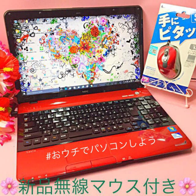 NEC(エヌイーシー)の輝くガーネットレッド❤️DVD作/オフィス/無線❤️320GB/4GB❤️美品 スマホ/家電/カメラのPC/タブレット(ノートPC)の商品写真