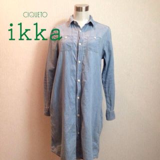 イッカ(ikka)のikka＊デニムワンピース(ひざ丈ワンピース)