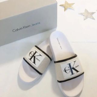 カルバンクライン(Calvin Klein)のカルバンクライン　サンダル　ホワイト　24㎝(サンダル)