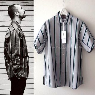 ジルサンダー(Jil Sander)の【名作】OAMC ルーク着用 ストライプ パルス シャツ ブラウス 半袖(Tシャツ/カットソー(半袖/袖なし))